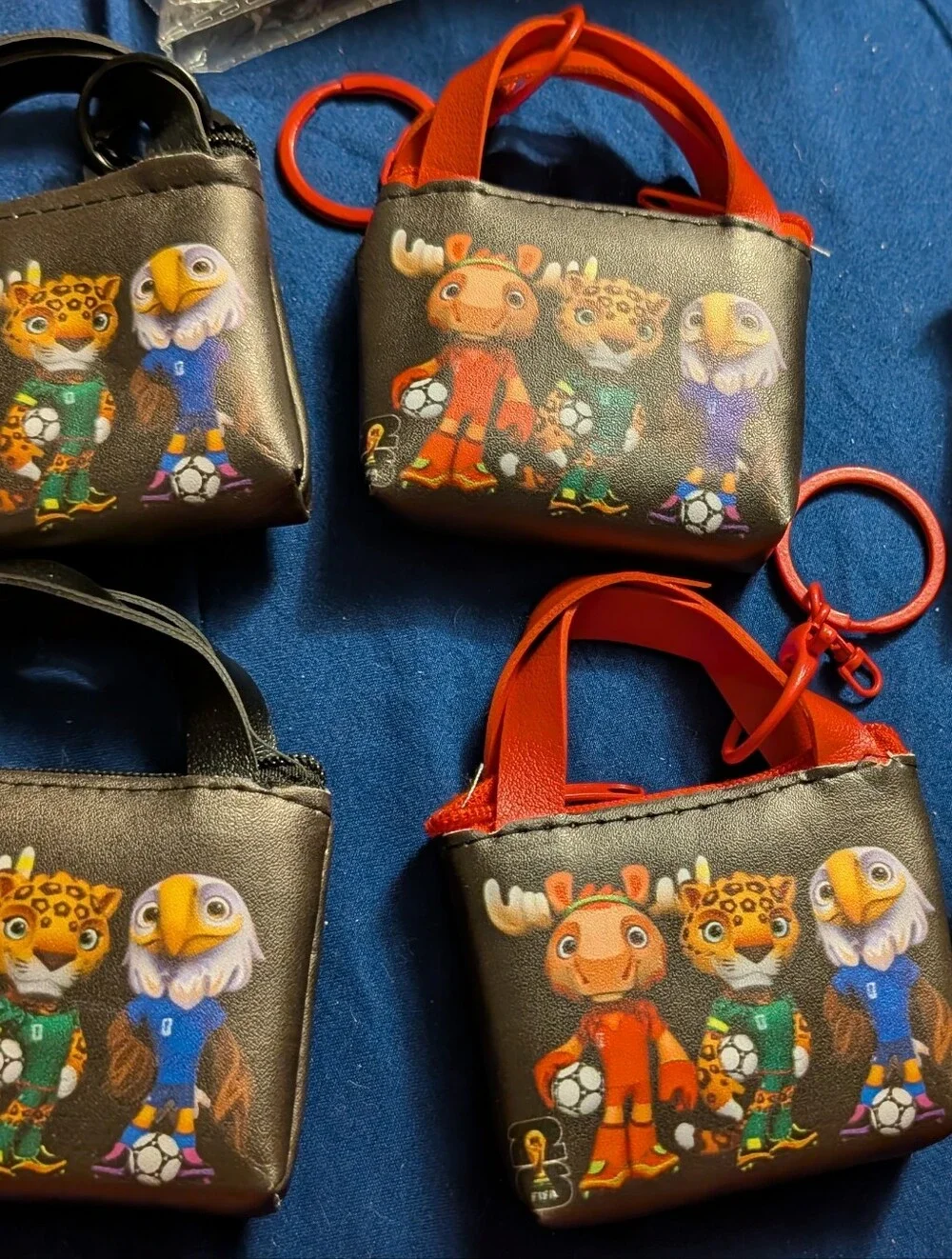 3 New Fifa Mini Bags Keychain